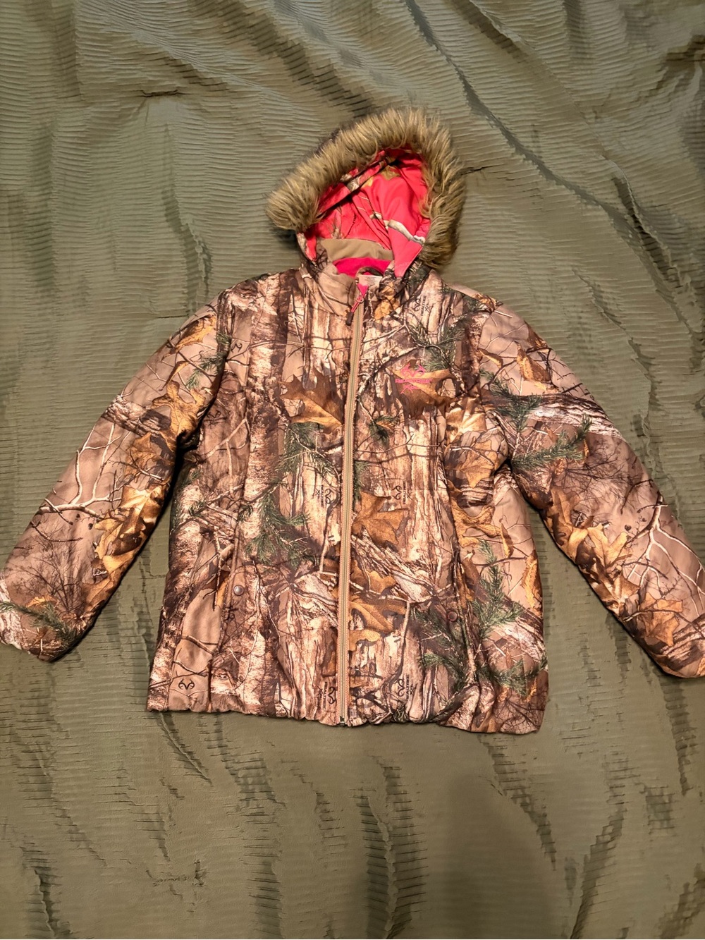Realtree Camo Jacket with Hot Pink Accents